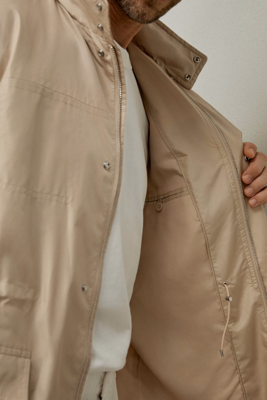 撥水性モダンユーティリティメンズジャケット