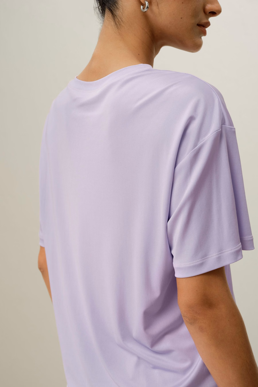 オーバーサイズシルクジャージTシャツ