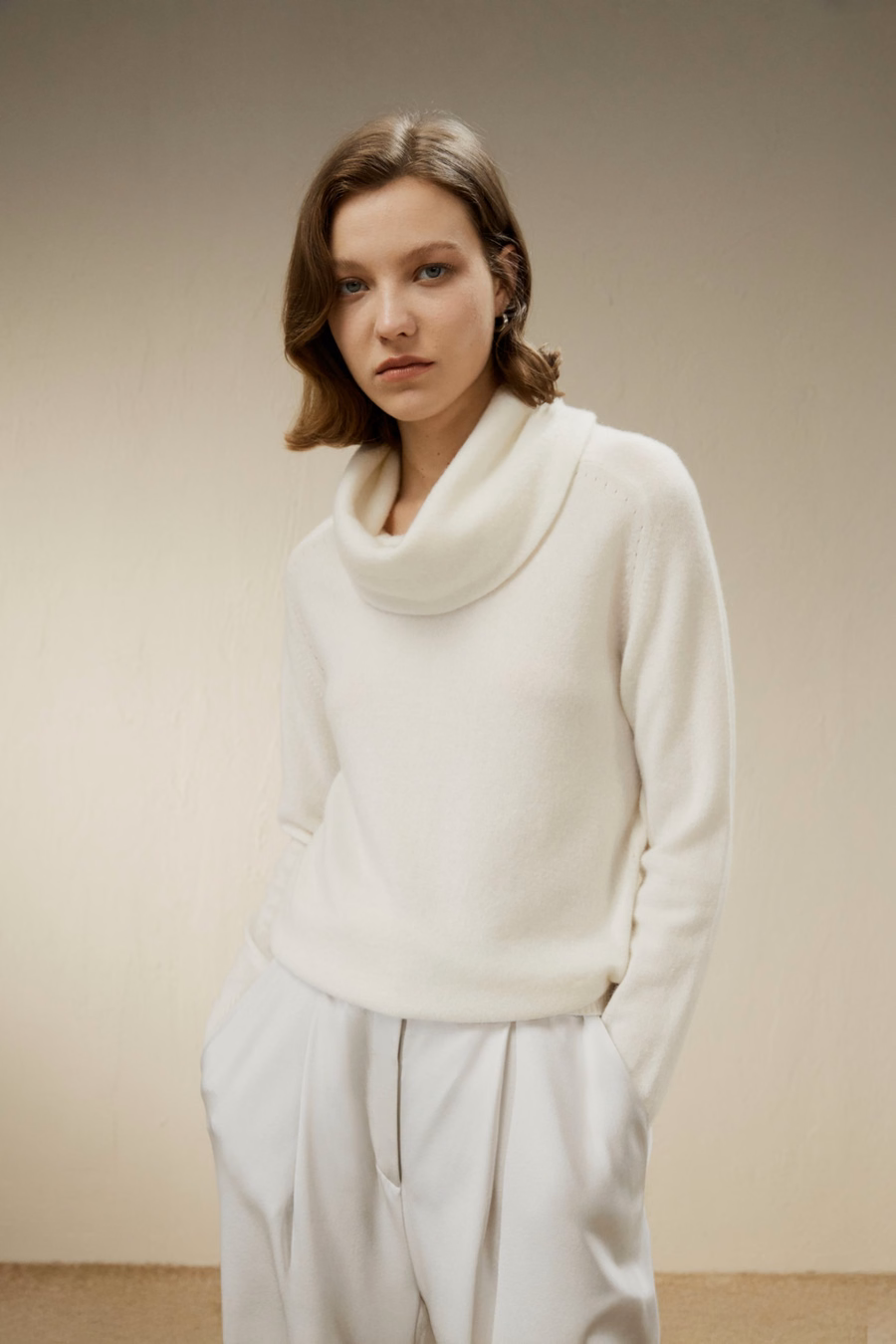 カシミヤ カウルネック セーター