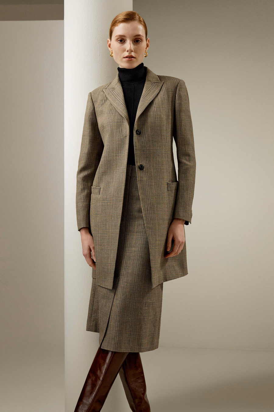 Sprezzatura グレンチェックペンシルスカート